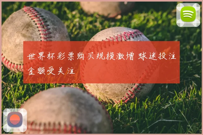 世界杯彩票购买规模激增 球迷投注金额受关注